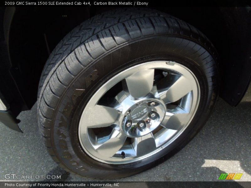 Carbon Black Metallic / Ebony 2009 GMC Sierra 1500 SLE Extended Cab 4x4