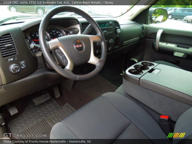 Carbon Black Metallic / Ebony 2009 GMC Sierra 1500 SLE Extended Cab 4x4