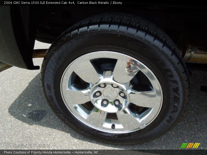 Carbon Black Metallic / Ebony 2009 GMC Sierra 1500 SLE Extended Cab 4x4