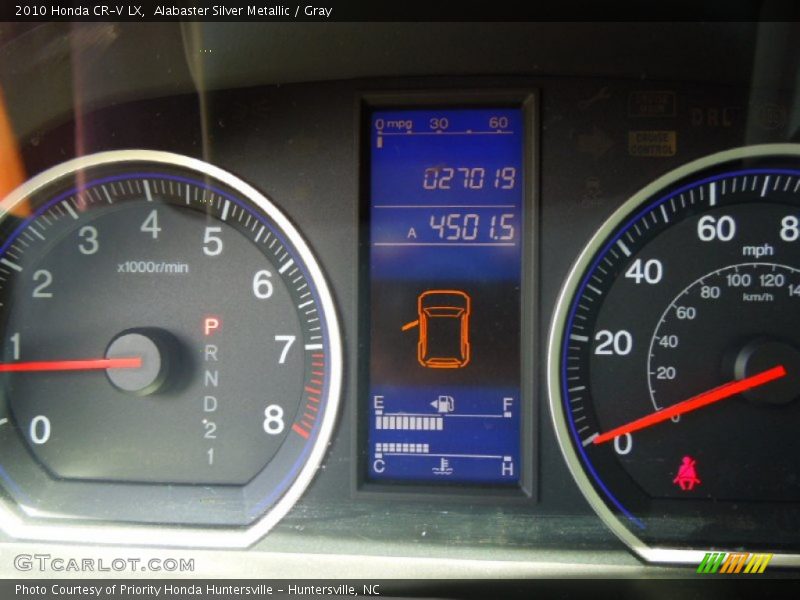 Alabaster Silver Metallic / Gray 2010 Honda CR-V LX