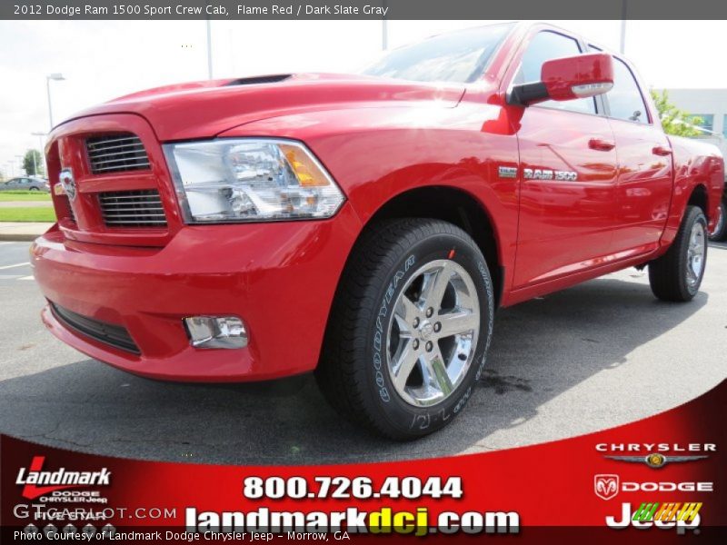Flame Red / Dark Slate Gray 2012 Dodge Ram 1500 Sport Crew Cab