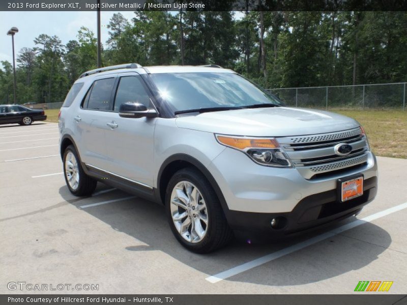 Ingot Silver Metallic / Medium Light Stone 2013 Ford Explorer XLT