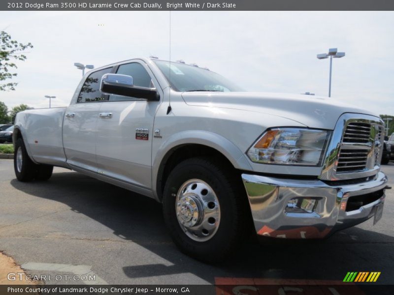 Bright White / Dark Slate 2012 Dodge Ram 3500 HD Laramie Crew Cab Dually