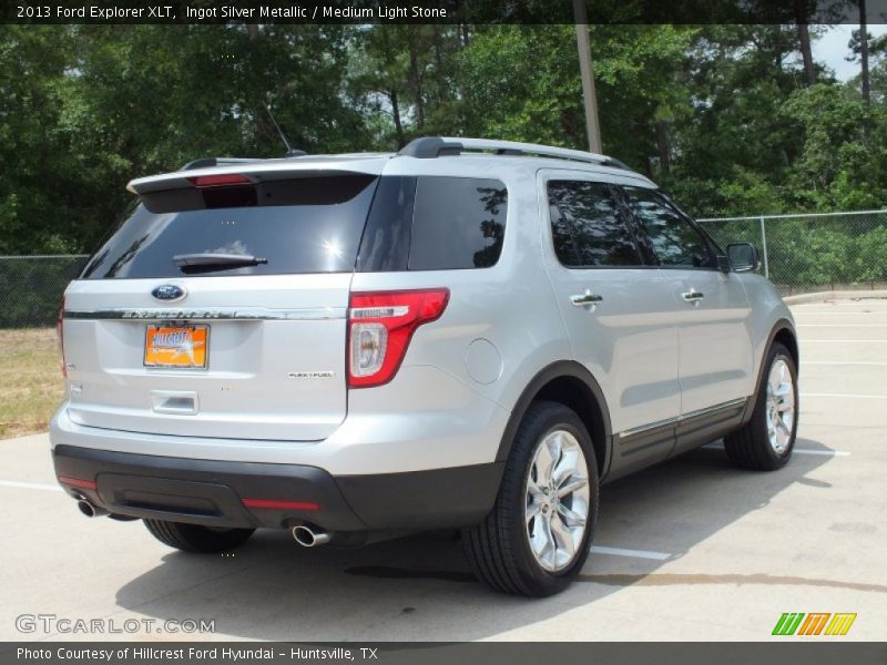Ingot Silver Metallic / Medium Light Stone 2013 Ford Explorer XLT