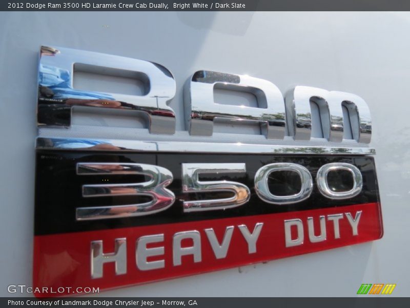 Bright White / Dark Slate 2012 Dodge Ram 3500 HD Laramie Crew Cab Dually