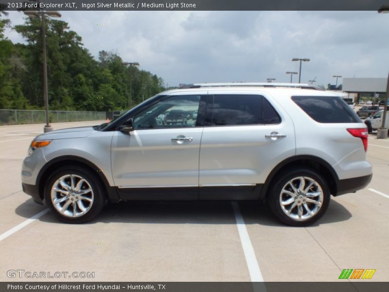 Ingot Silver Metallic / Medium Light Stone 2013 Ford Explorer XLT
