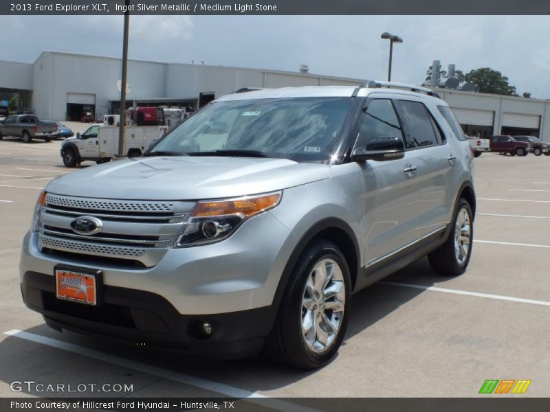 Ingot Silver Metallic / Medium Light Stone 2013 Ford Explorer XLT