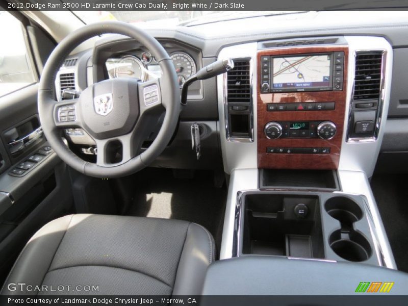 Bright White / Dark Slate 2012 Dodge Ram 3500 HD Laramie Crew Cab Dually