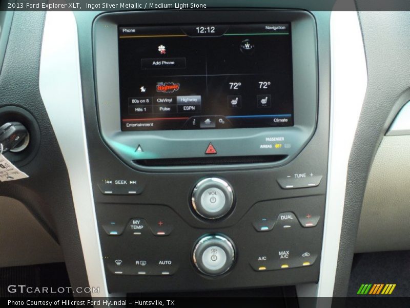 Ingot Silver Metallic / Medium Light Stone 2013 Ford Explorer XLT
