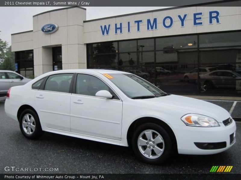 Summit White / Gray 2011 Chevrolet Impala LT