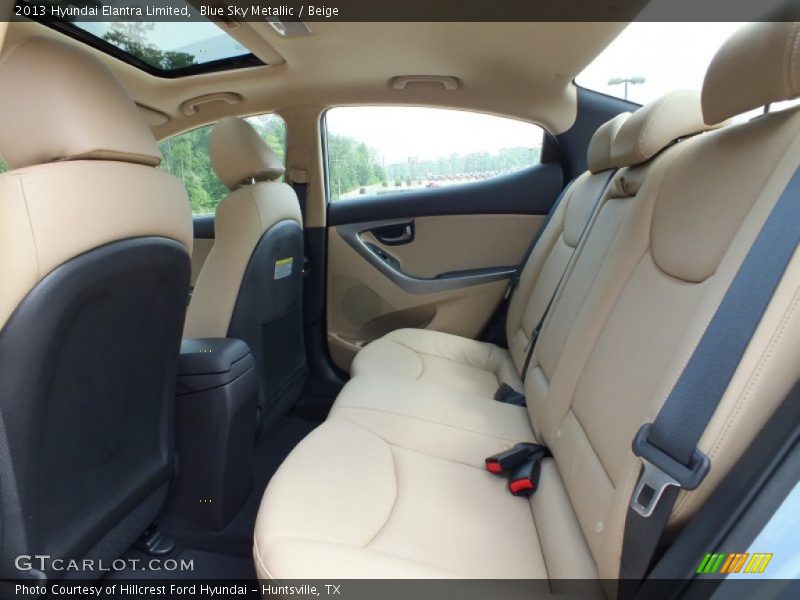 Blue Sky Metallic / Beige 2013 Hyundai Elantra Limited