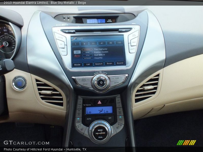 Blue Sky Metallic / Beige 2013 Hyundai Elantra Limited