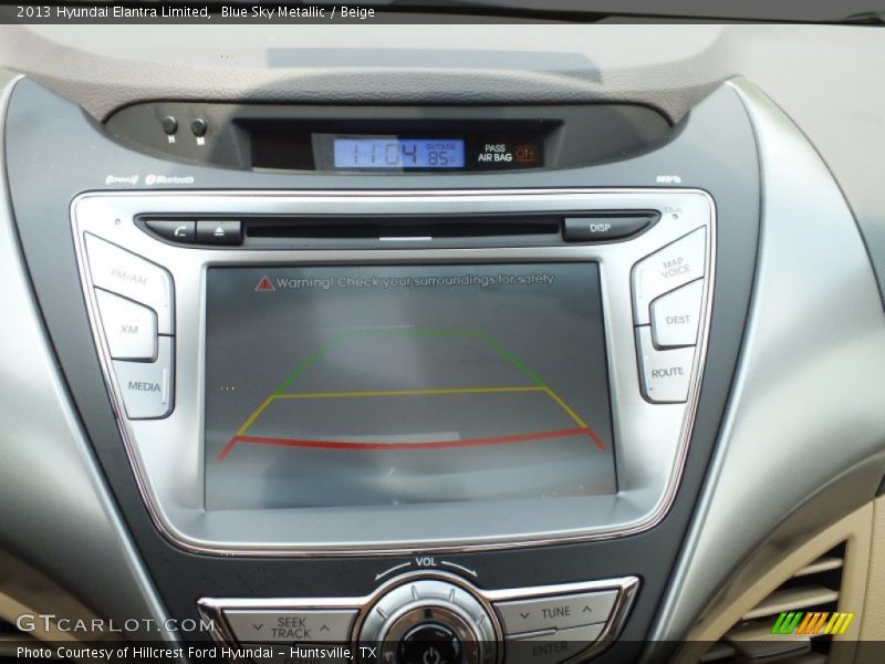 Blue Sky Metallic / Beige 2013 Hyundai Elantra Limited