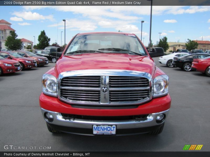 Flame Red / Medium Slate Gray 2009 Dodge Ram 2500 Big Horn Edition Quad Cab 4x4