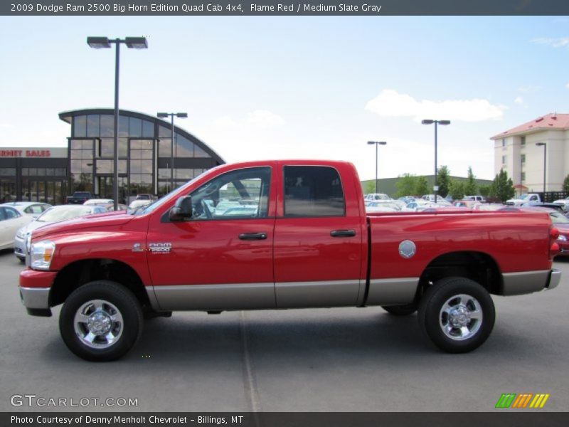 Flame Red / Medium Slate Gray 2009 Dodge Ram 2500 Big Horn Edition Quad Cab 4x4