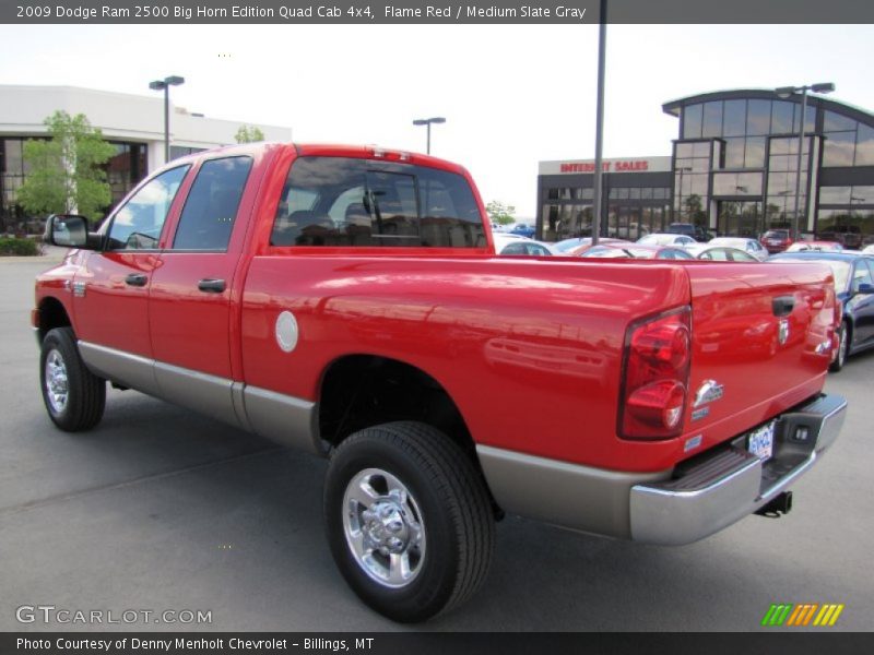 Flame Red / Medium Slate Gray 2009 Dodge Ram 2500 Big Horn Edition Quad Cab 4x4