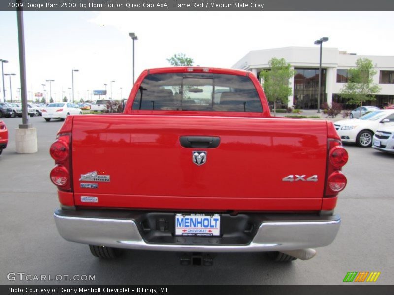 Flame Red / Medium Slate Gray 2009 Dodge Ram 2500 Big Horn Edition Quad Cab 4x4