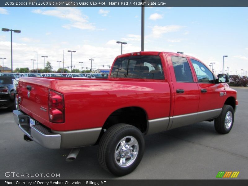 Flame Red / Medium Slate Gray 2009 Dodge Ram 2500 Big Horn Edition Quad Cab 4x4