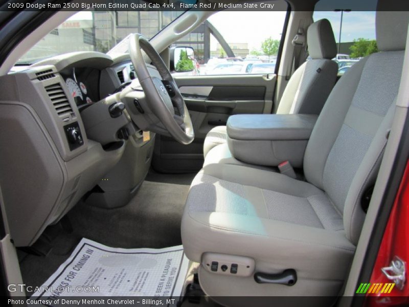 Flame Red / Medium Slate Gray 2009 Dodge Ram 2500 Big Horn Edition Quad Cab 4x4