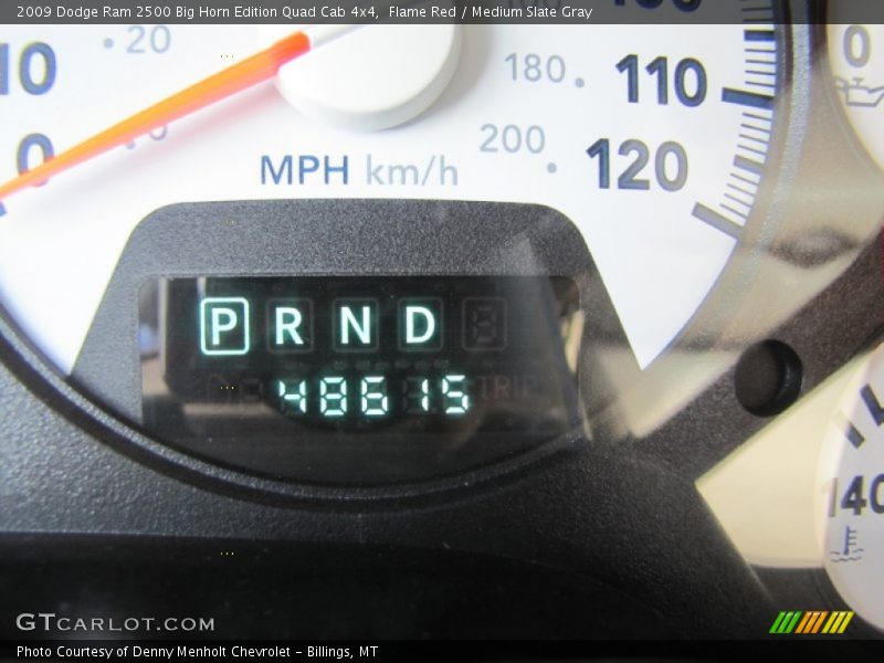 Flame Red / Medium Slate Gray 2009 Dodge Ram 2500 Big Horn Edition Quad Cab 4x4