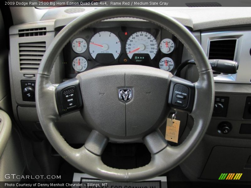 Flame Red / Medium Slate Gray 2009 Dodge Ram 2500 Big Horn Edition Quad Cab 4x4
