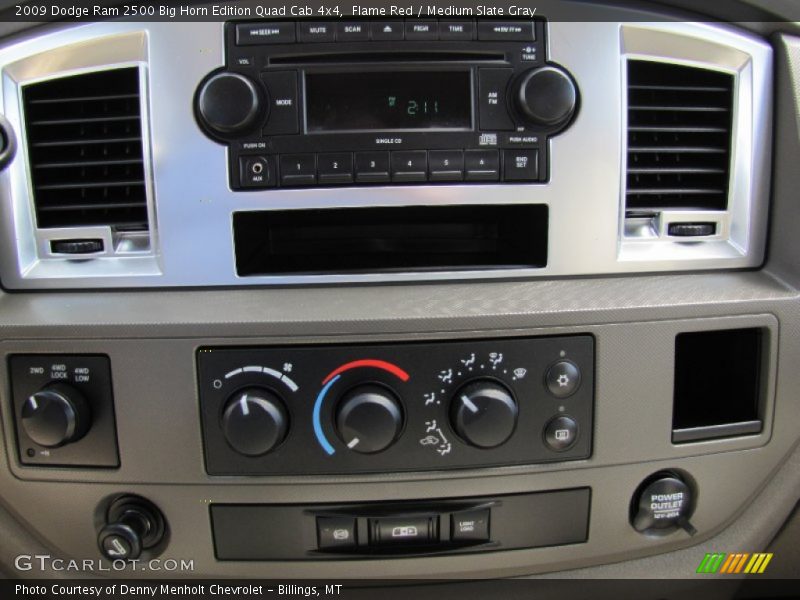 Flame Red / Medium Slate Gray 2009 Dodge Ram 2500 Big Horn Edition Quad Cab 4x4