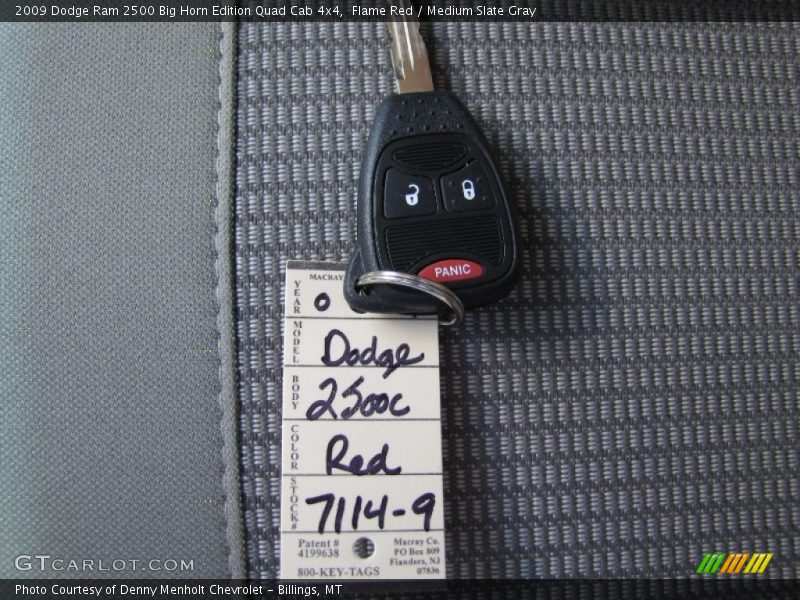 Flame Red / Medium Slate Gray 2009 Dodge Ram 2500 Big Horn Edition Quad Cab 4x4