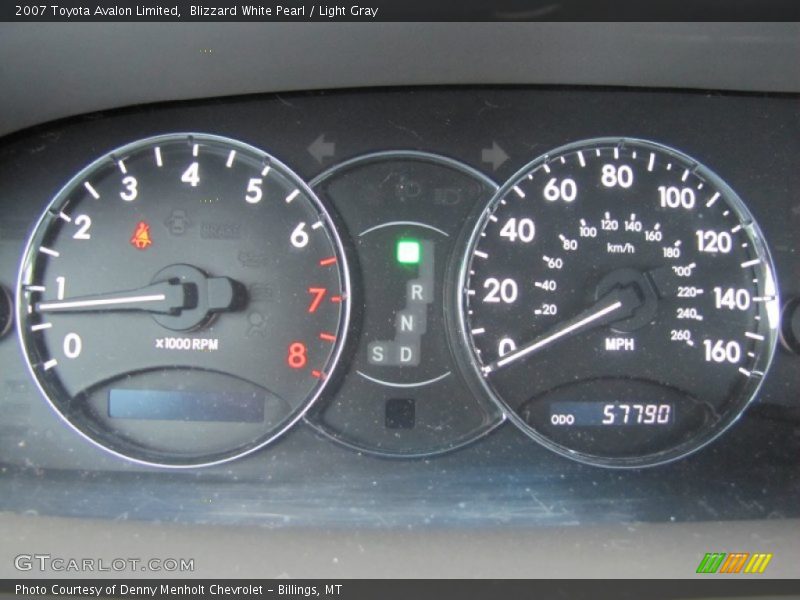 Blizzard White Pearl / Light Gray 2007 Toyota Avalon Limited