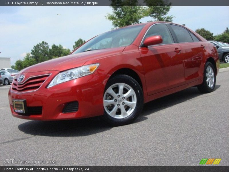 Barcelona Red Metallic / Bisque 2011 Toyota Camry LE