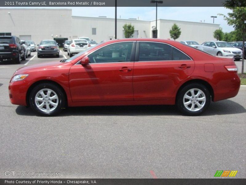 Barcelona Red Metallic / Bisque 2011 Toyota Camry LE