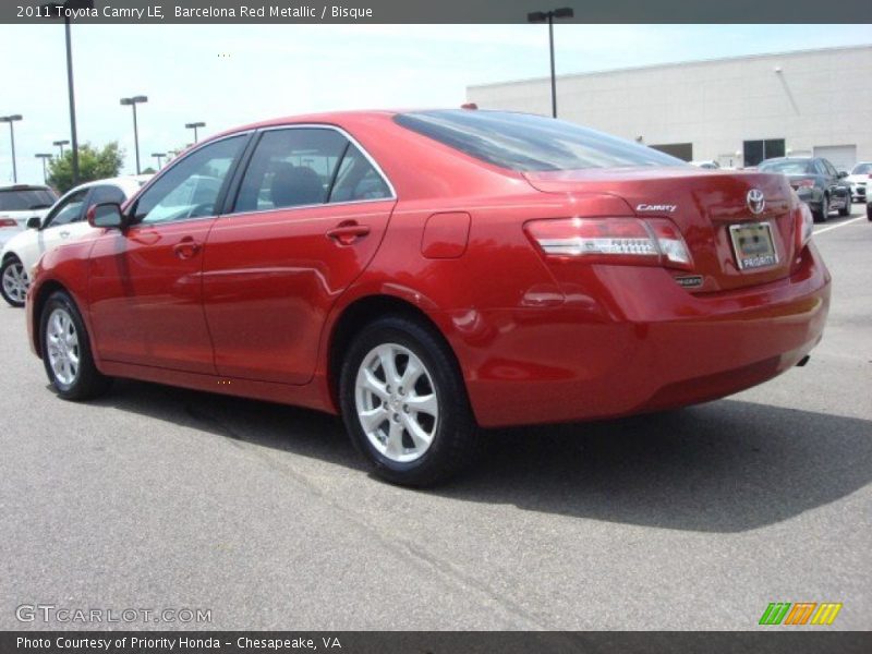 Barcelona Red Metallic / Bisque 2011 Toyota Camry LE