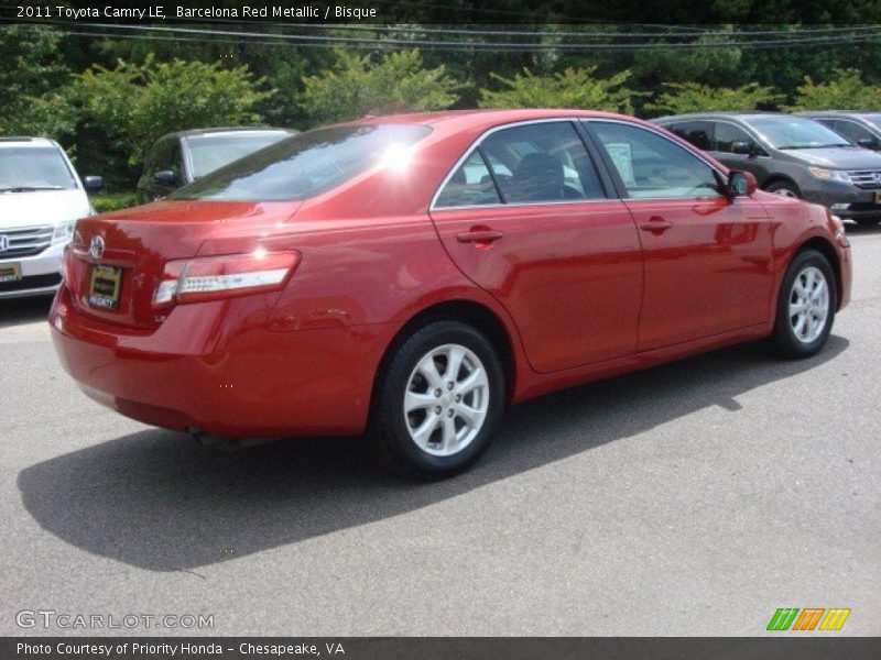 Barcelona Red Metallic / Bisque 2011 Toyota Camry LE