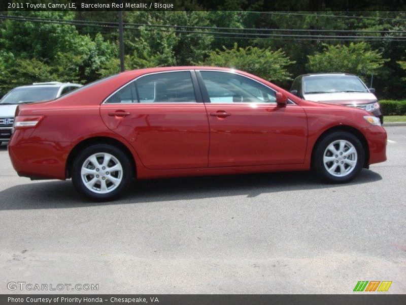 Barcelona Red Metallic / Bisque 2011 Toyota Camry LE