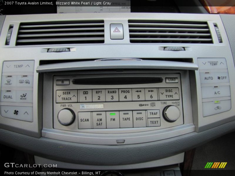 Blizzard White Pearl / Light Gray 2007 Toyota Avalon Limited