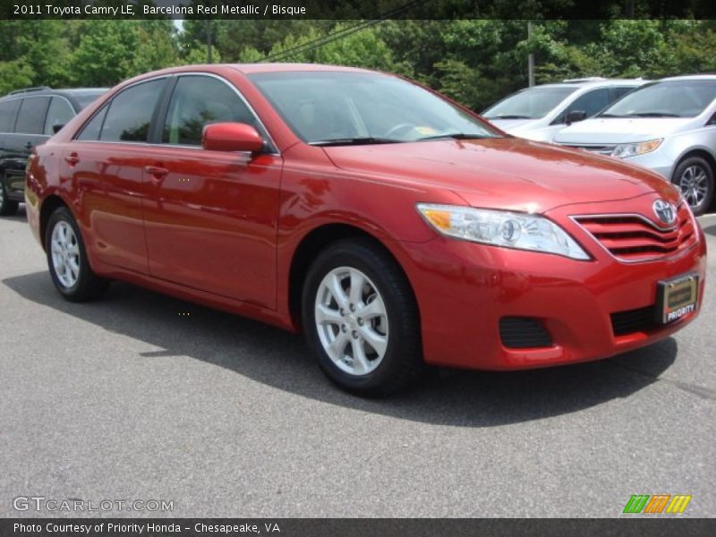 Barcelona Red Metallic / Bisque 2011 Toyota Camry LE