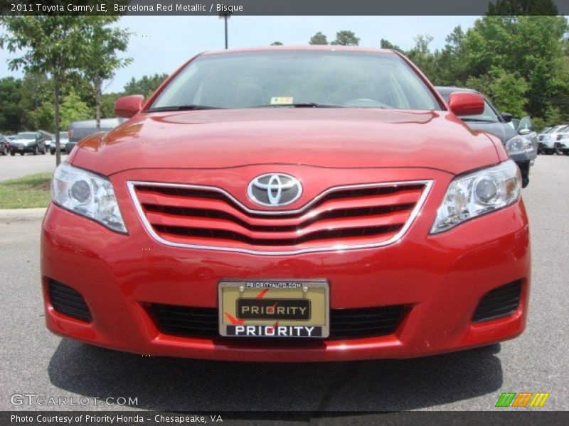 Barcelona Red Metallic / Bisque 2011 Toyota Camry LE