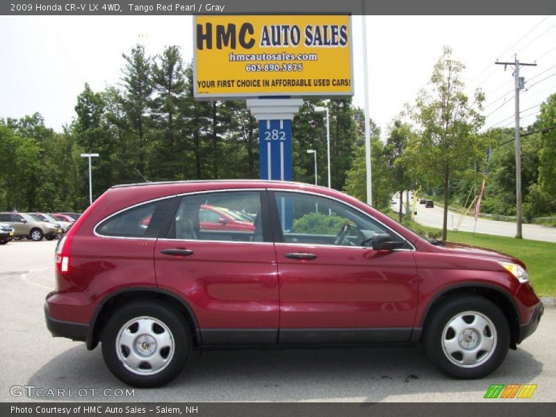 Tango Red Pearl / Gray 2009 Honda CR-V LX 4WD