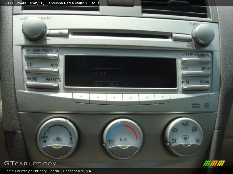 Barcelona Red Metallic / Bisque 2011 Toyota Camry LE