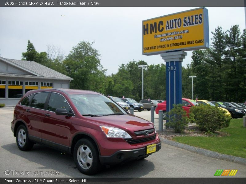 Tango Red Pearl / Gray 2009 Honda CR-V LX 4WD