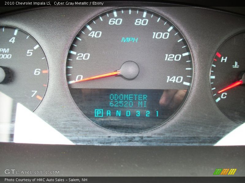Cyber Gray Metallic / Ebony 2010 Chevrolet Impala LS