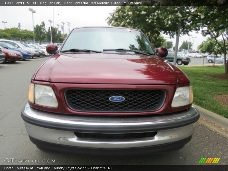 Dark Toreador Red Metallic / Medium Graphite 1997 Ford F150 XLT Regular Cab