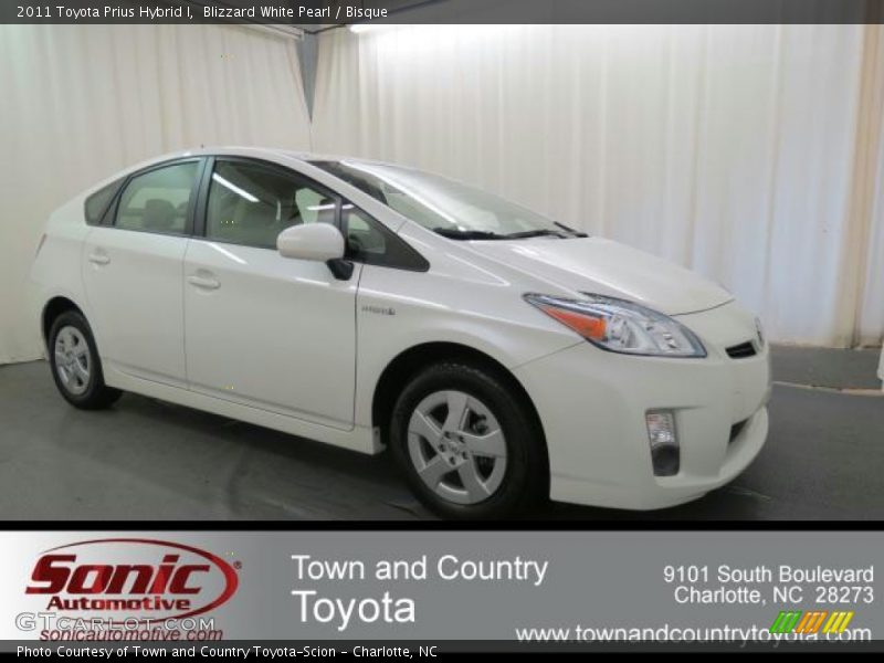 Blizzard White Pearl / Bisque 2011 Toyota Prius Hybrid I