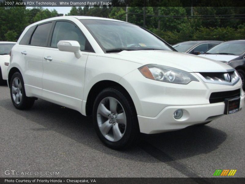 White Diamond Pearl / Taupe 2007 Acura RDX Technology