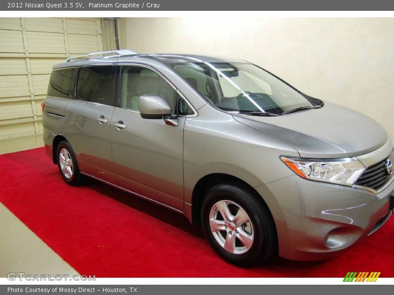 Platinum Graphite / Gray 2012 Nissan Quest 3.5 SV