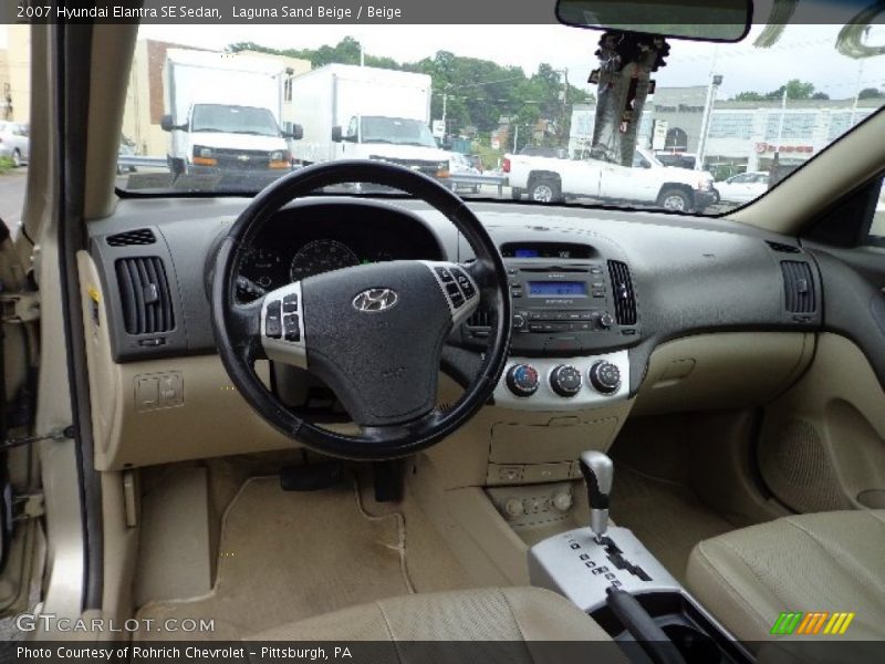 Laguna Sand Beige / Beige 2007 Hyundai Elantra SE Sedan