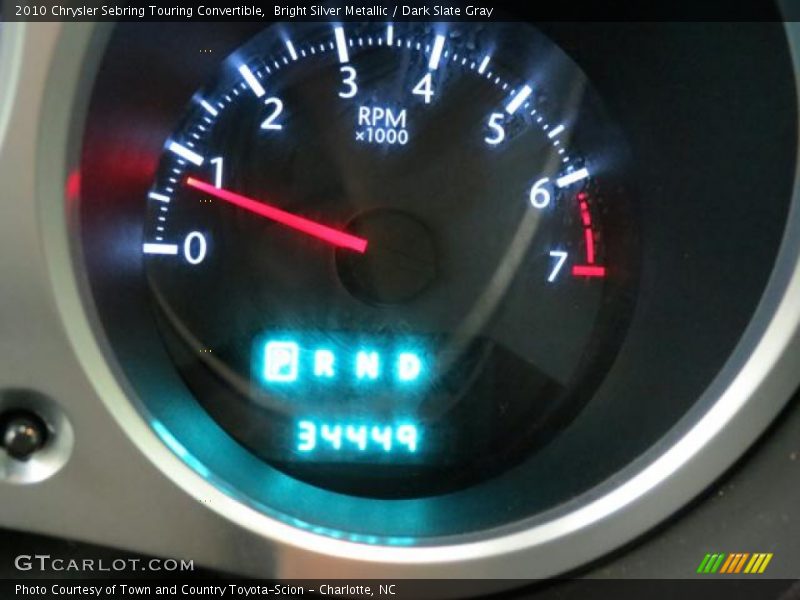 Bright Silver Metallic / Dark Slate Gray 2010 Chrysler Sebring Touring Convertible