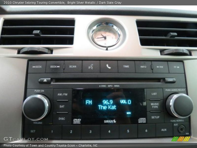 Bright Silver Metallic / Dark Slate Gray 2010 Chrysler Sebring Touring Convertible
