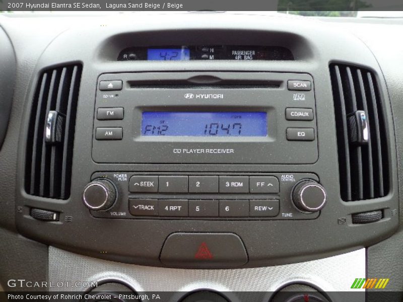Laguna Sand Beige / Beige 2007 Hyundai Elantra SE Sedan