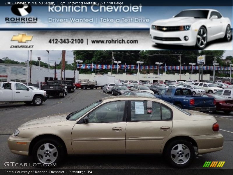 Light Driftwood Metallic / Neutral Beige 2003 Chevrolet Malibu Sedan