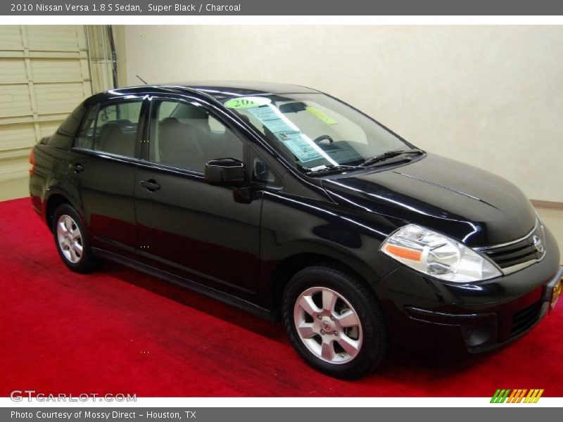 Super Black / Charcoal 2010 Nissan Versa 1.8 S Sedan